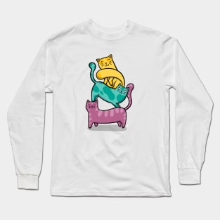 Cute Kitten Tower Long Sleeve T-Shirt